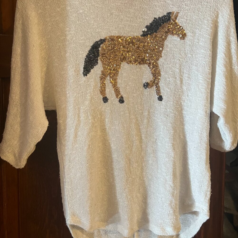 Pinky Brand Girls size 14 Sequence Horse on front - Picture 2 of 4